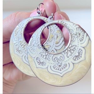 Boho Faux Pearl Hanging Earrings